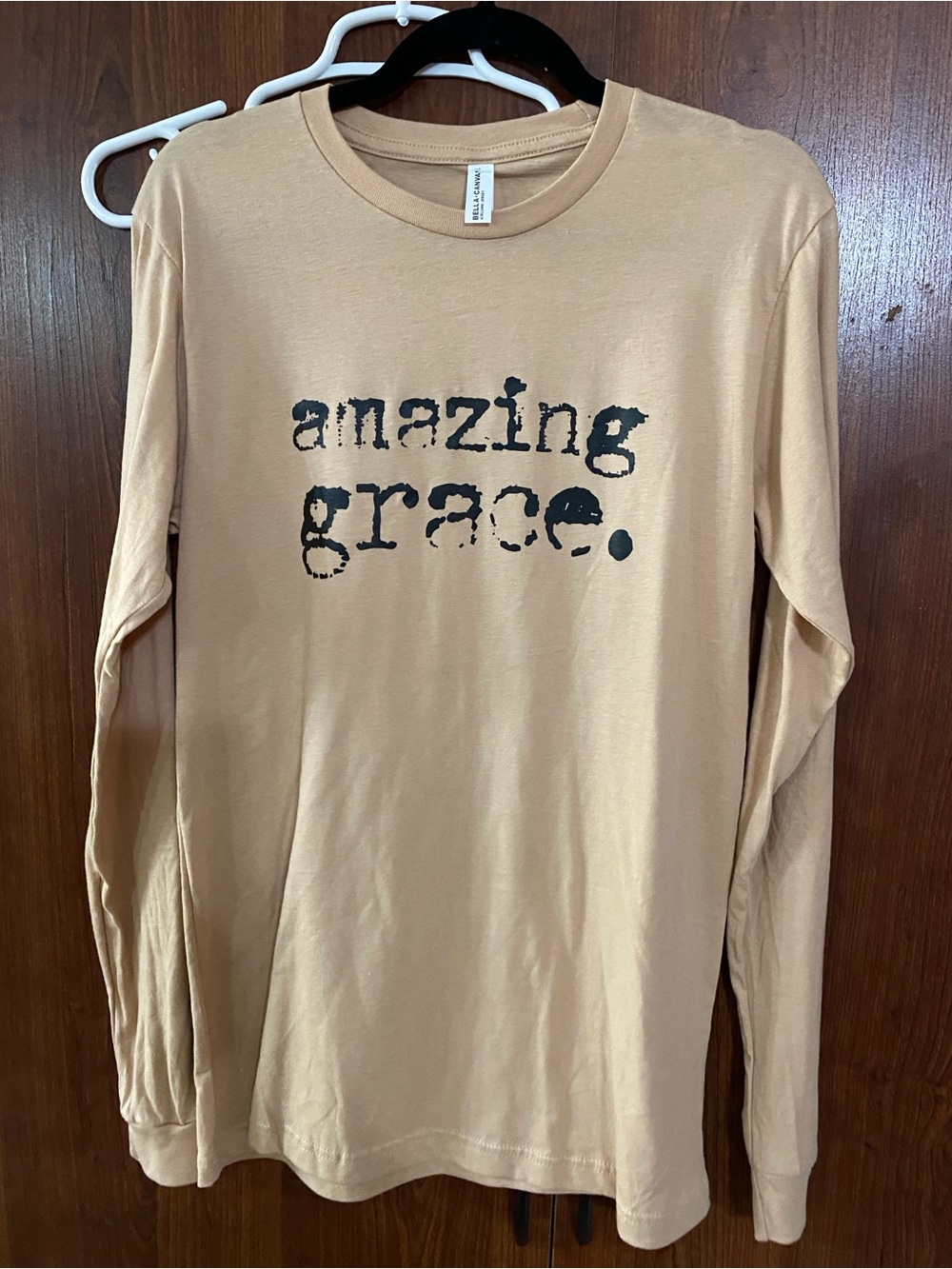 Bella Canvas Amazing Grace Long Sleeve Tee - Tan